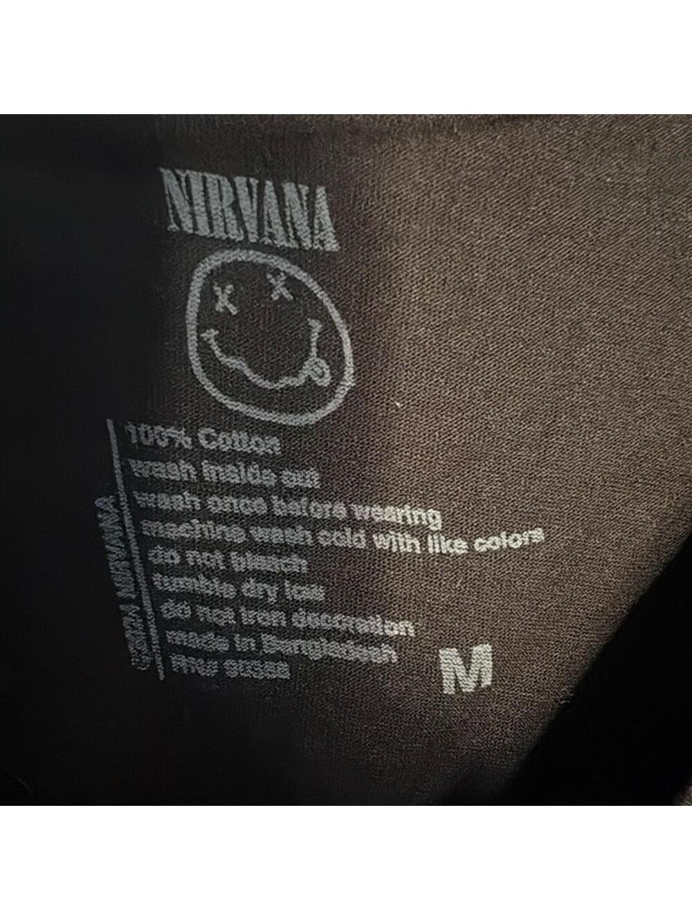 NIRVANA Black Tee with Yellow Graphic - Picture 2 of 2